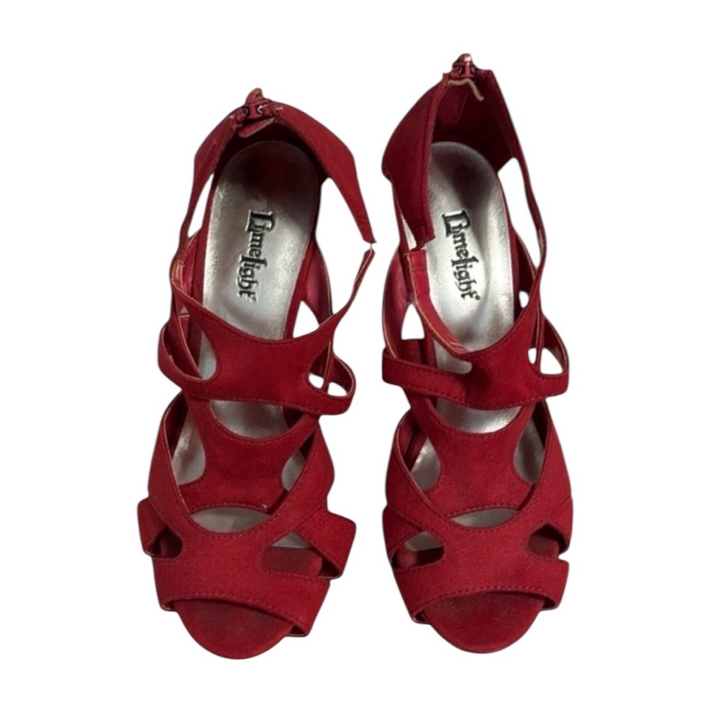 Limelight Red Strappy heels size 6.5